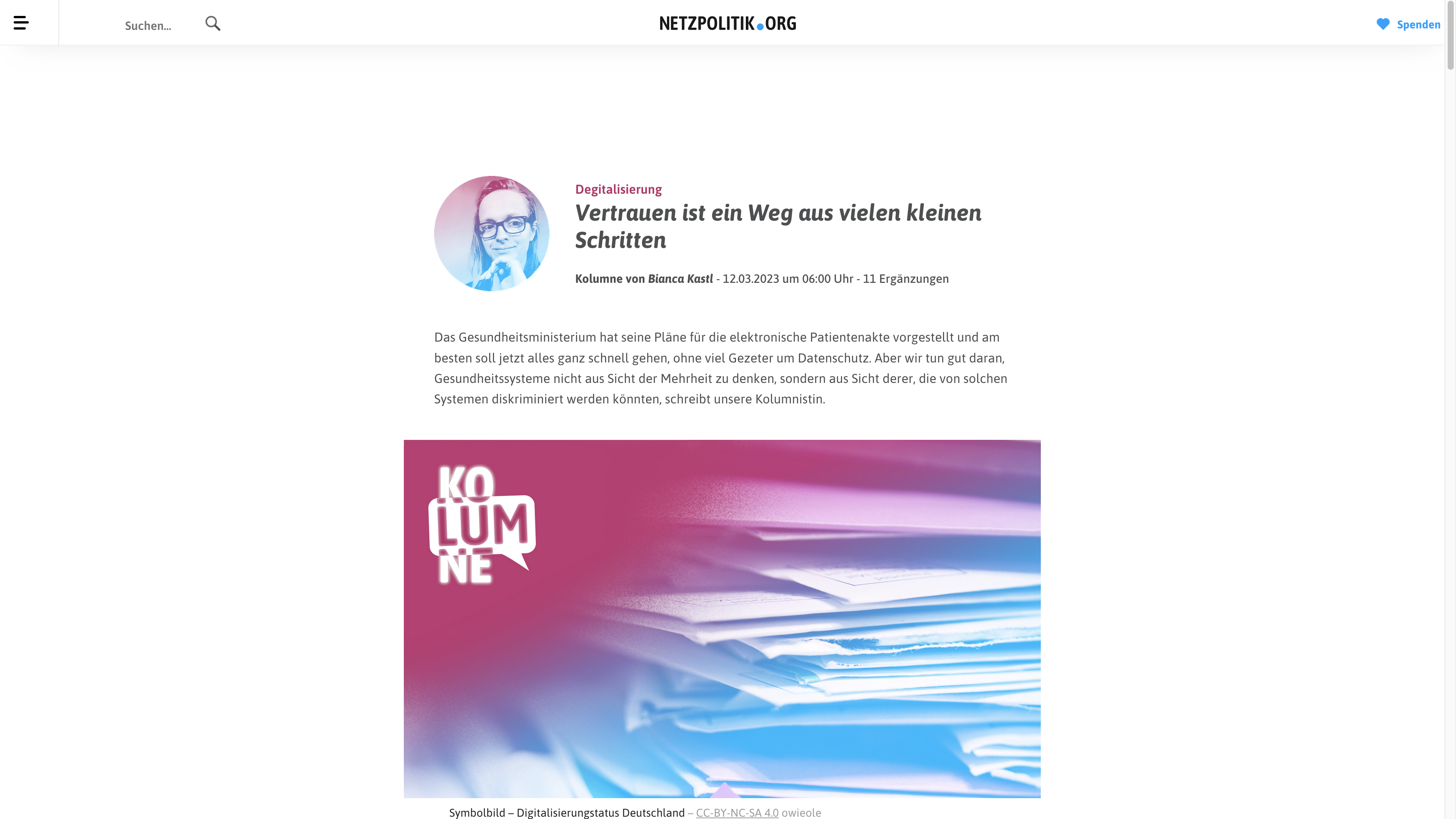 Degitalisierung: Vertrauen ist ein Weg aus vielen kleinen Schritten