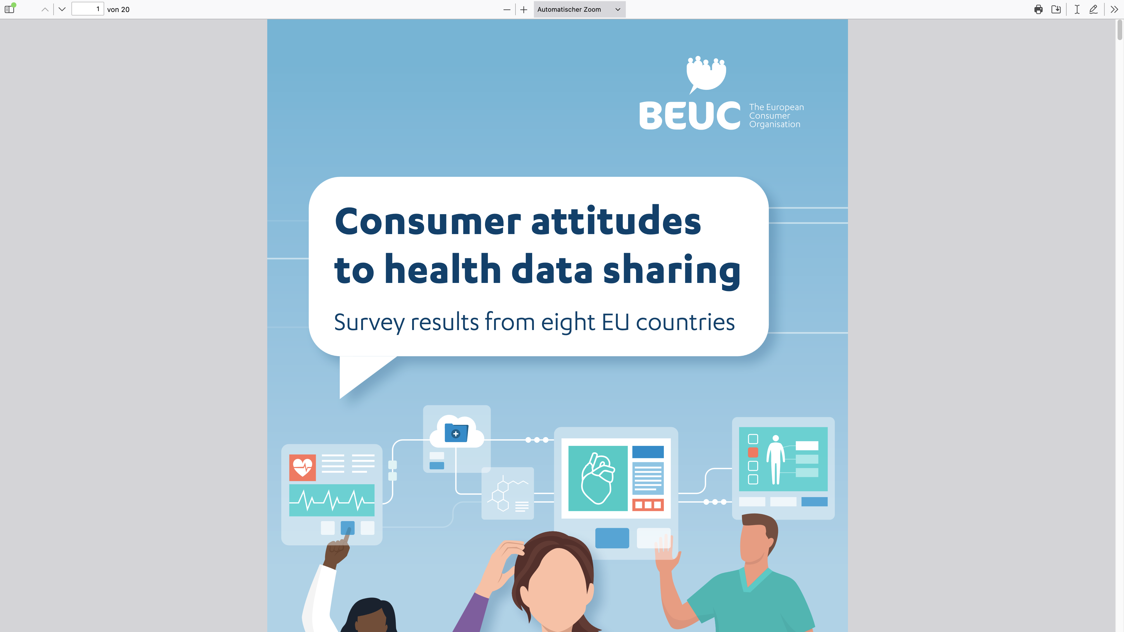 Consumer attitudes to health data sharing Survey results from eight EU countries