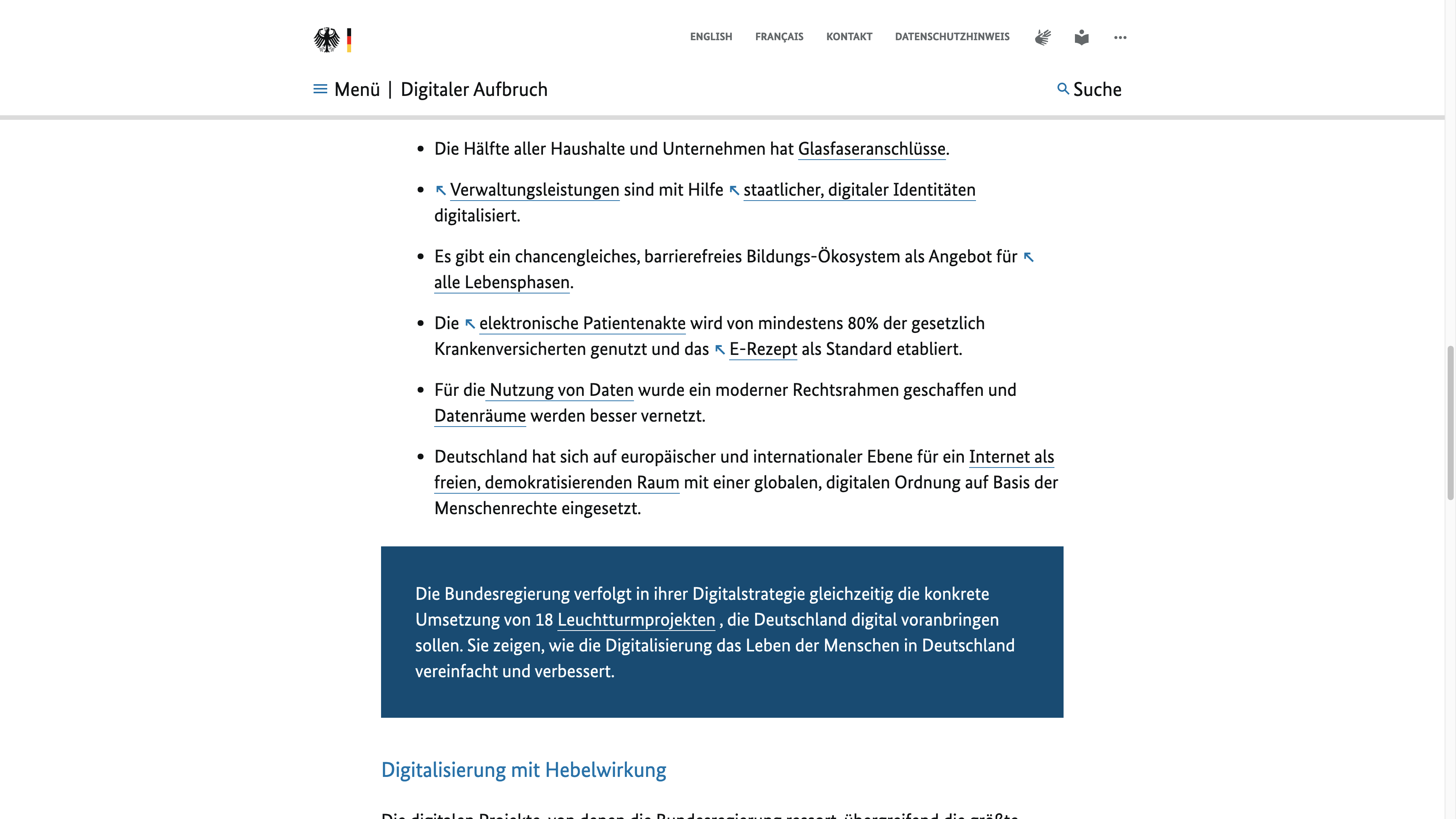  Digitaliserungsstrategie der Bundesregierung